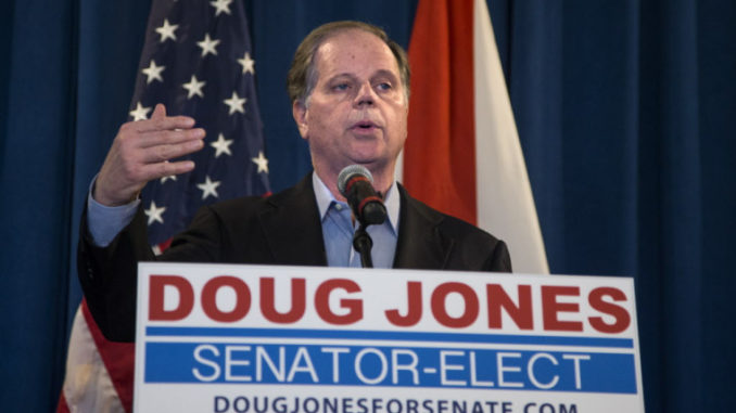Senator-Elect Doug Jones (D-AL) Speaks To The Media Day After His Victory Over Judge Roy Moore