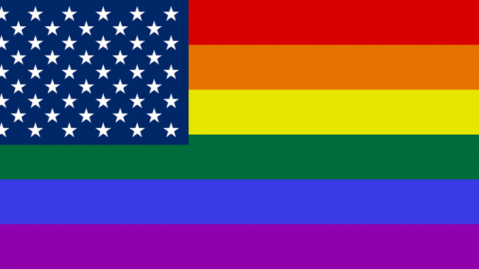 Rainbow US flag
