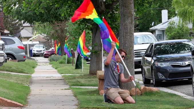 Utah rainbow flags
