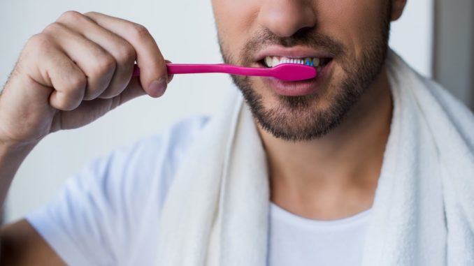 Brushing teeth