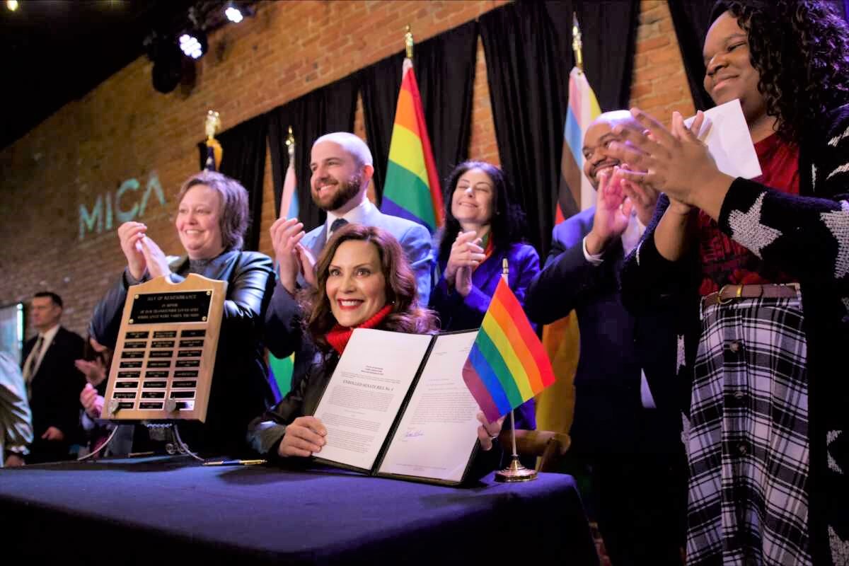 Gretchen Whitmer signing